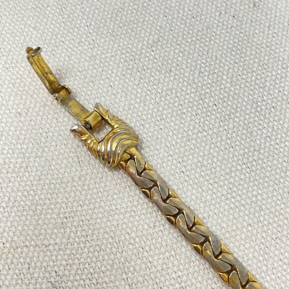 Goldette Link Bracelet Marked Vintage Gold-Tone Chain - Picture 7 of 13